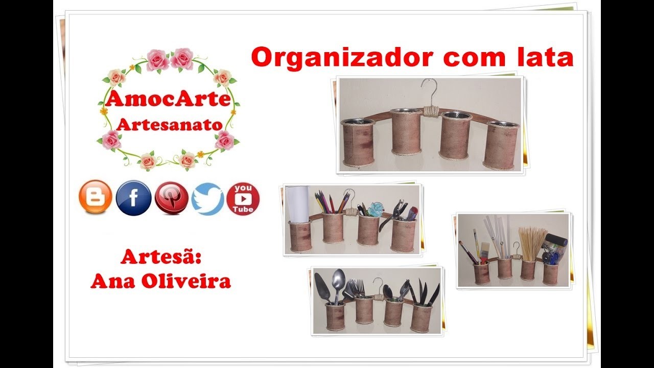 Diy - Organizador com lata - 17º Arte Desafio