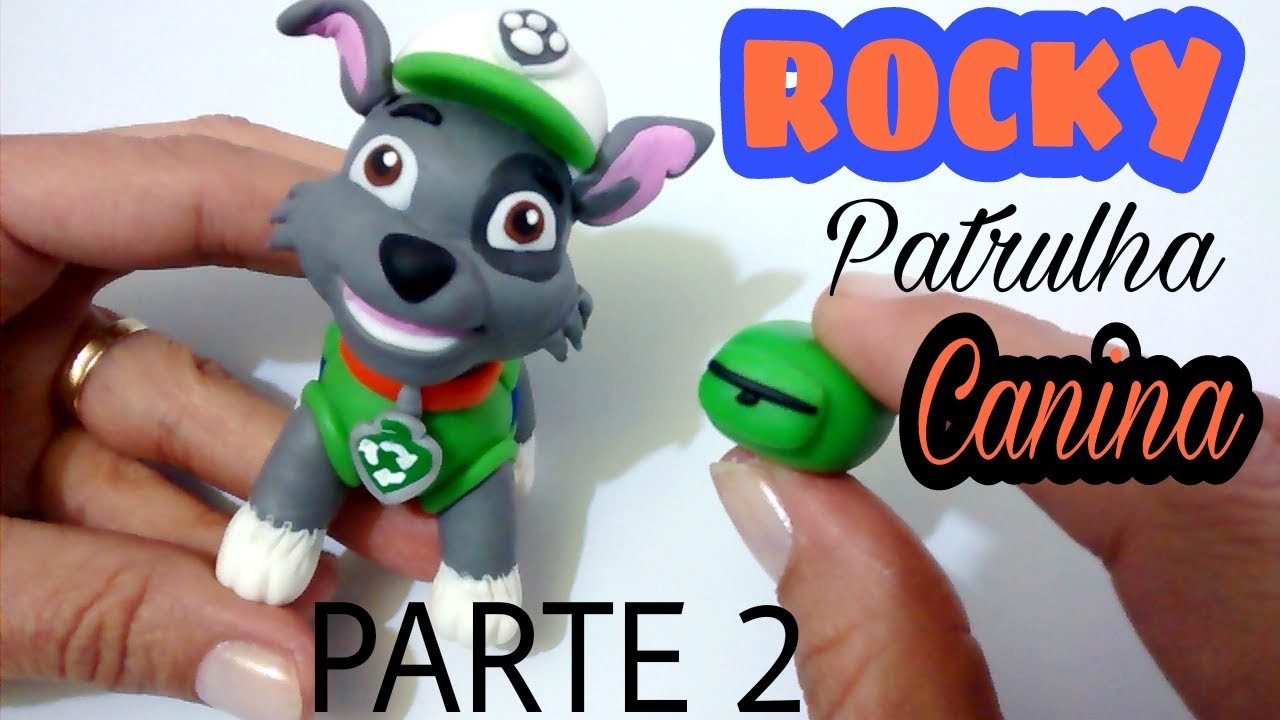 DIY : PAW PATROL????( ROCKY ) BISCUIT- PARTE 2 - COLD PORCELAIN- #luprestes