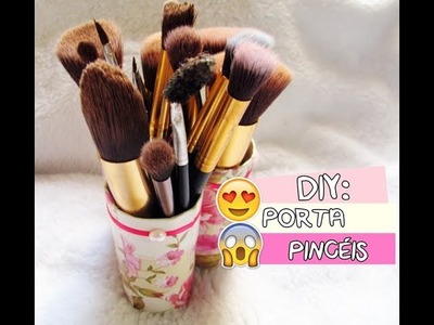 DIY PORTA PINCÉIS com rolo de papel higiênico #RaiTodosOsDias