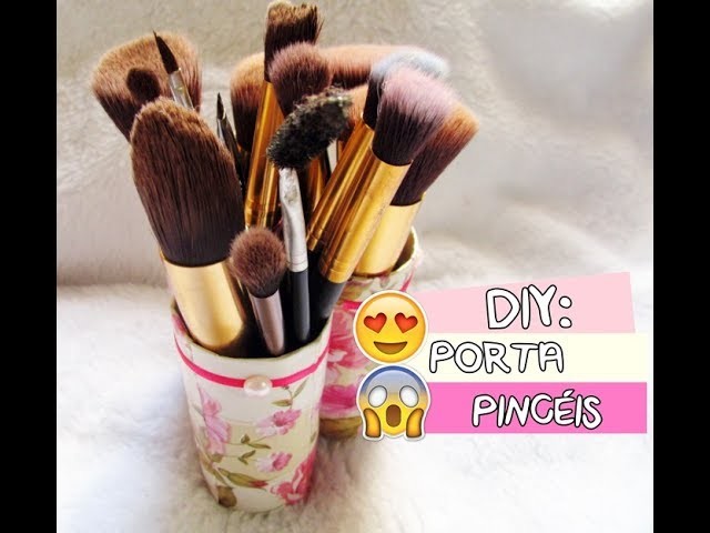 DIY PORTA PINCÉIS com rolo de papel higiênico #RaiTodosOsDias