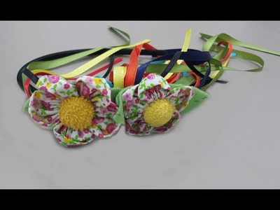 DIY tiara com flor de fuxico para festa junina