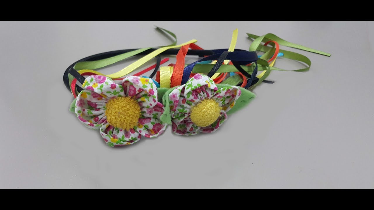 DIY tiara com flor de fuxico para festa junina