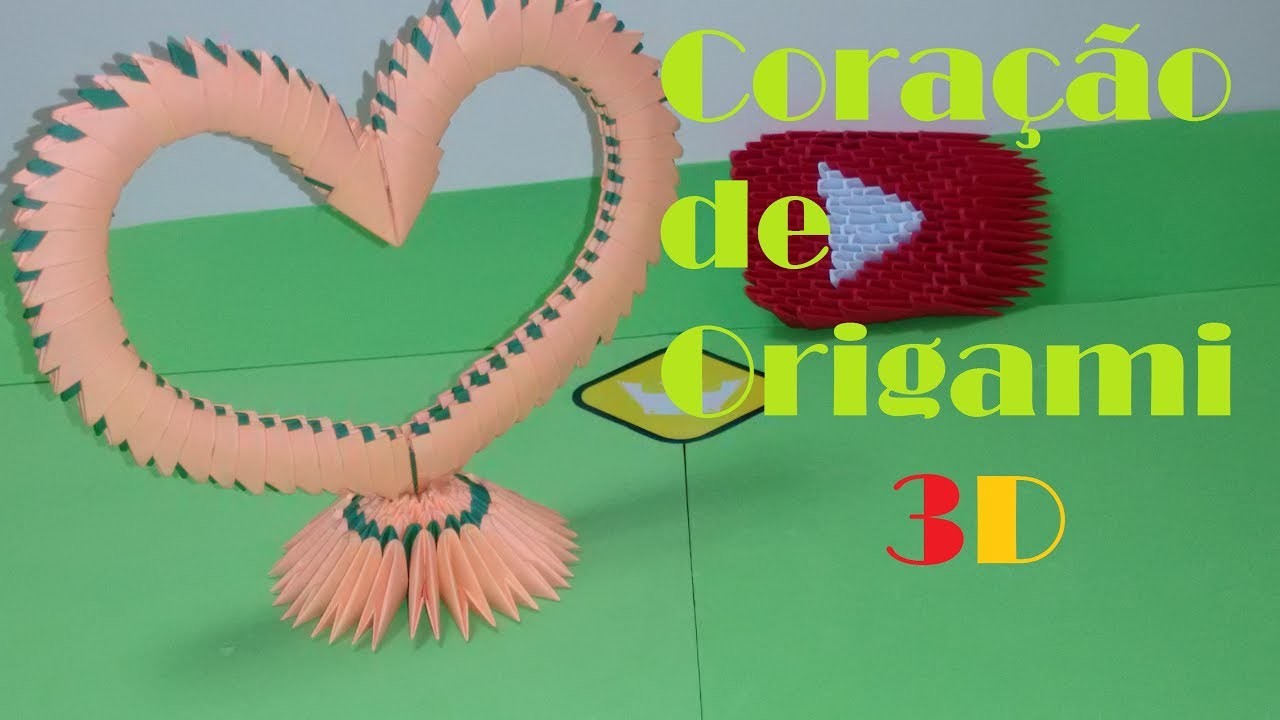 Como fazer um Coração de origami 3D