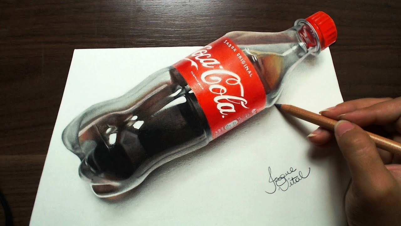 Desenhando uma garrafa de Coca-Cola 3D