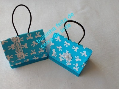 DIY-bolsinha feita de caixa de leite