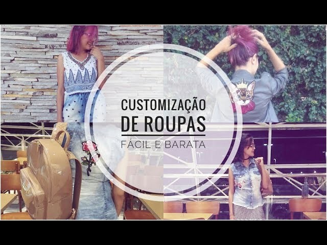 DIY.CUSTOMIZAÇÃO DE ROUPAS: pompons, patches, tesoura