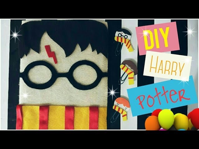 DIY Harry Potter.Caderno e clips decorado! #CoisasDaGéh