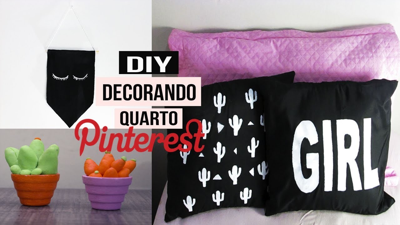 DIY: Itens para decorar seu quarto | Inspirado no Pinterest