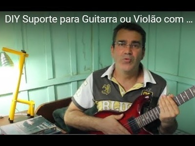 DIY Suporte para Guitarra ou Violão com pallet e cabo de vassoura