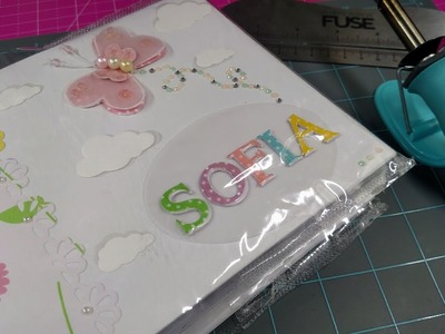Luva.Capa plástica para mini álbum scrapbook usando a Fuse