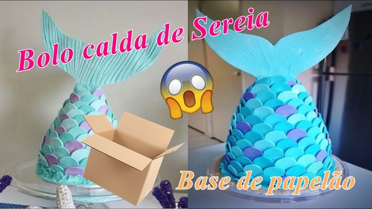 Bolo Cauda de Sereia  - Fake -  DIY