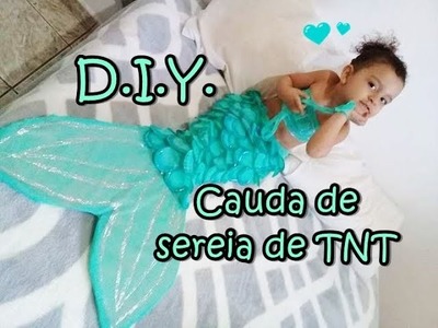 D.I.Y. Cauda de sereia de TNT - how to make mermaids tail