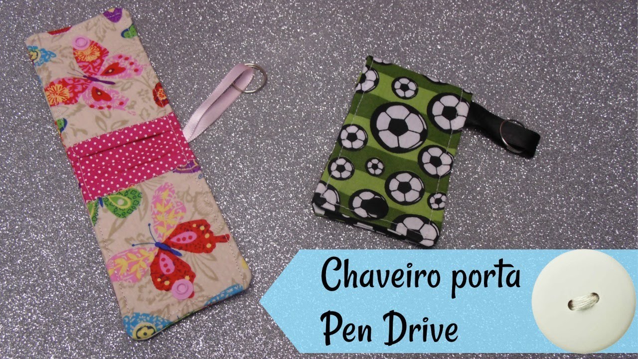 DIY | Chaveiro porta Pen Drive - Bia Feltz