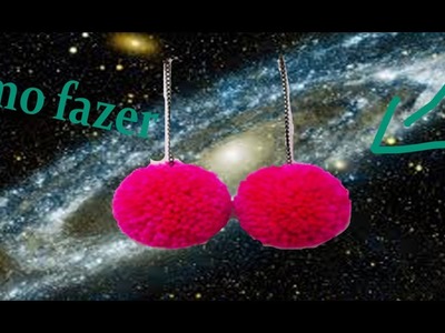 DIY como fazer brincos de pompom FACIL