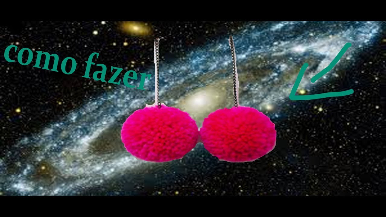 DIY como fazer brincos de pompom FACIL