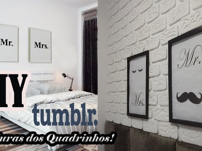 DIY - Decoração quarto de casal | Moldura de quadrinhos do Tumblr.Pinterest ! Gastando Pouco !!!!