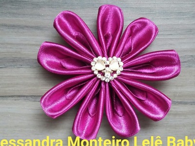DIY:Flor de Cetim????|Elessandra Monteiro Lelê Baby