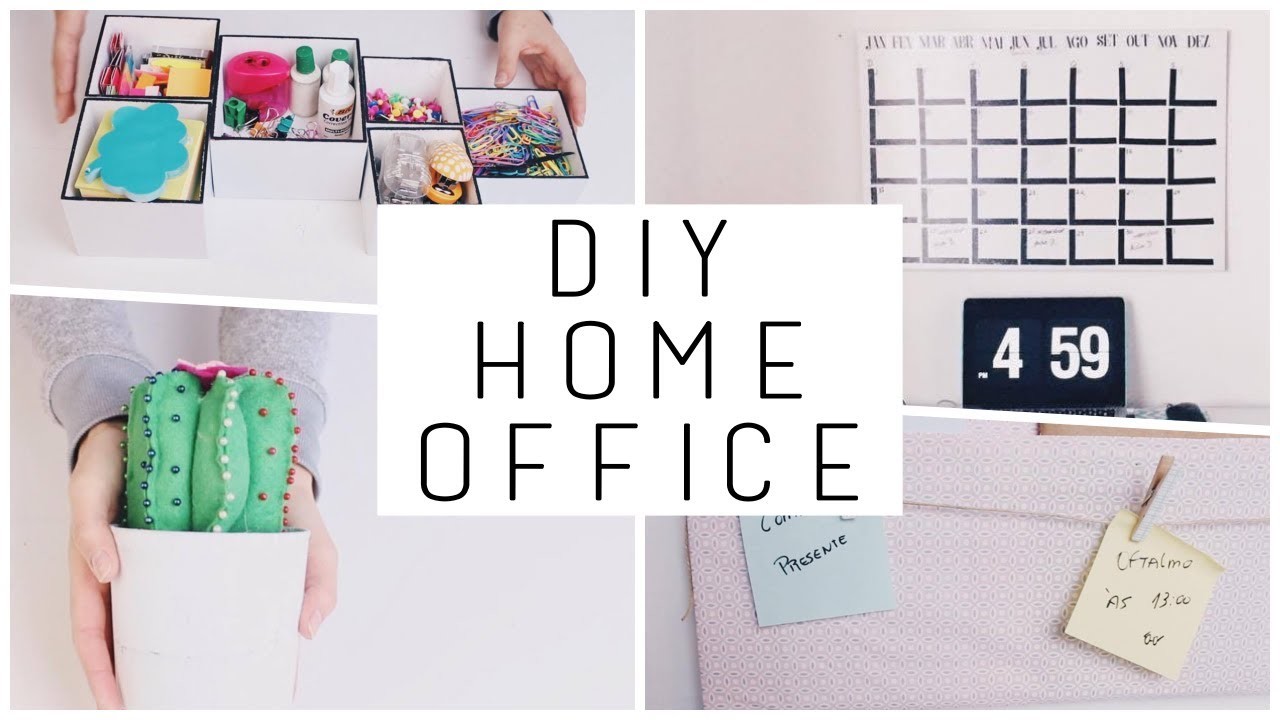 DIY Home Office - Calendário, Cactus, Organizadores | Larissa Vale