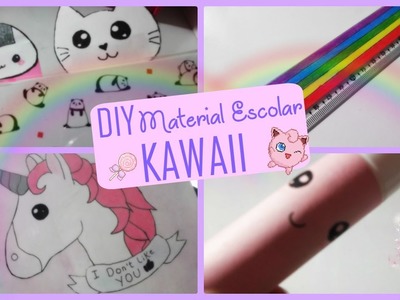 DIY | Material Escolar KAWAII | Volta Ás Aulas KAWAII