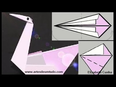 Dobradura e origami de cisne #dobraduranaeducaçãoinfantil #artesdeumtudo
