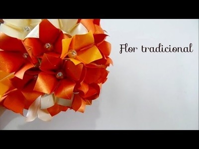 Isa Klein Tutorial 87: Origami flor tradicional de 4 pétalas