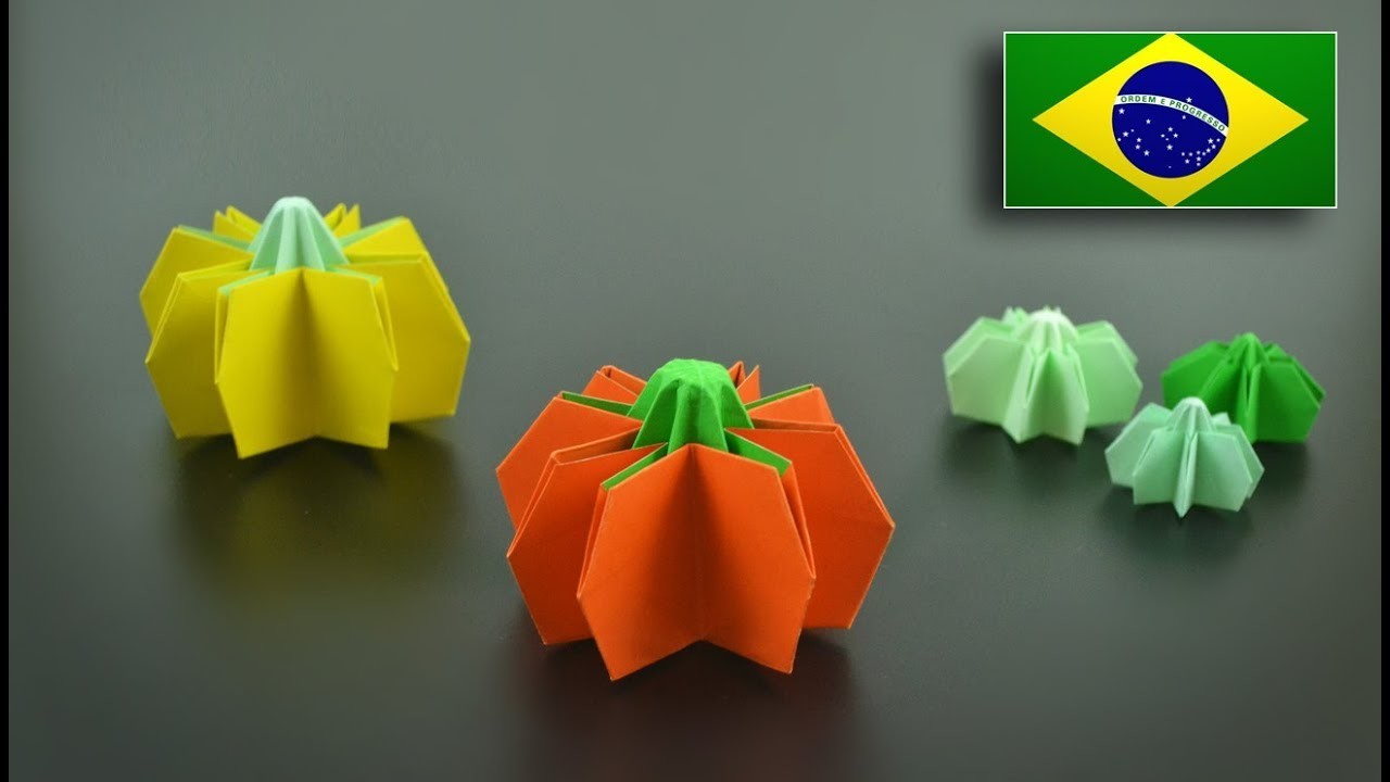 Origami: Abóbora (Jo Nakashima) - Instruções em Portguês BR