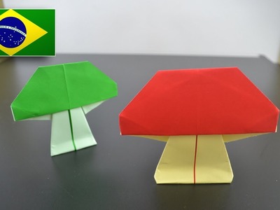 Origami: Cogumelo - Instruções em Português BR