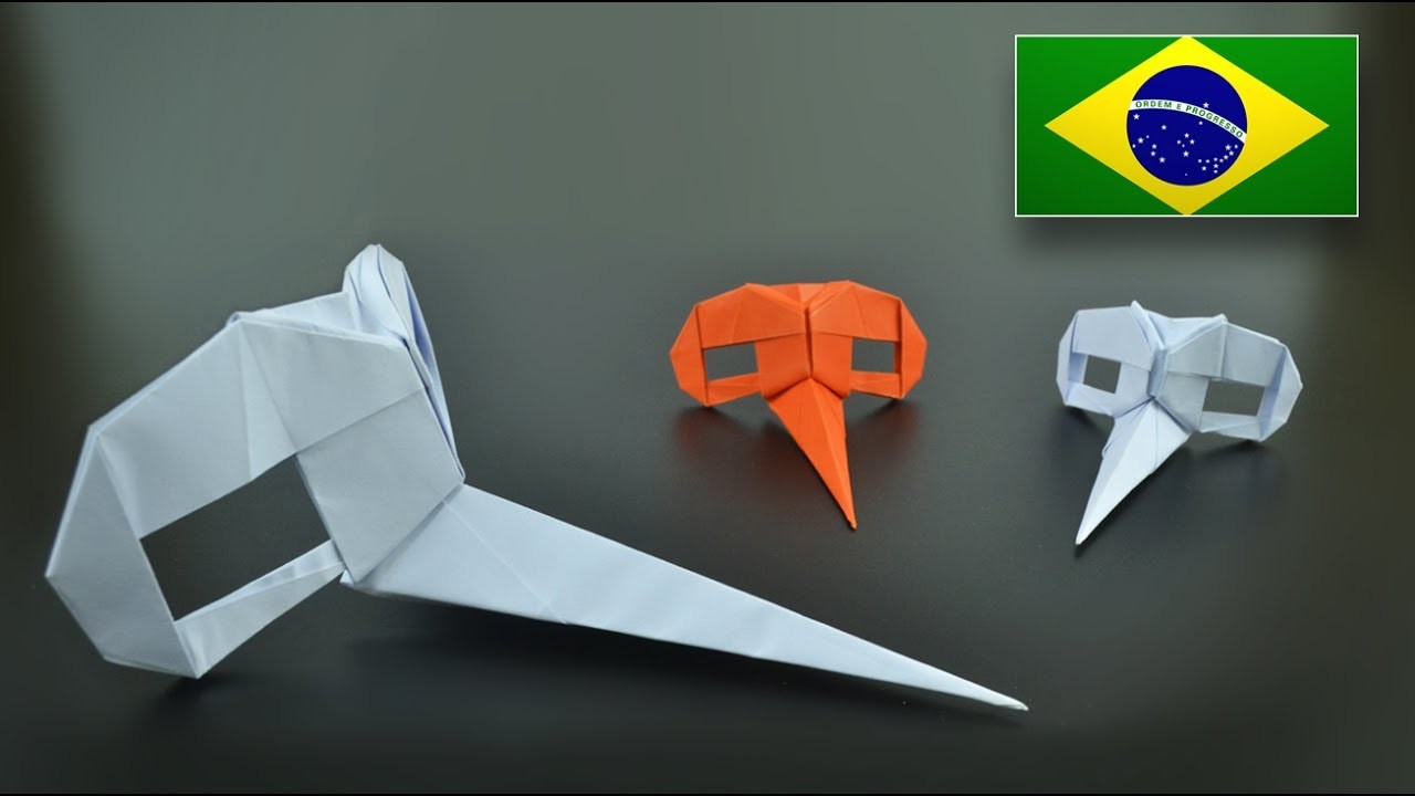 Origami: Máscara Dr. Parnassus (Riccardo Foschi) - Instruções em Português BR