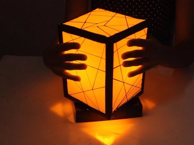 Como fazer luminária linda com caixa de papel - aprenda com Paloma Cipriano