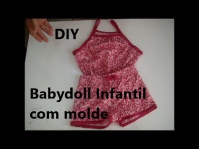 DIY Babydoll infantil com molde