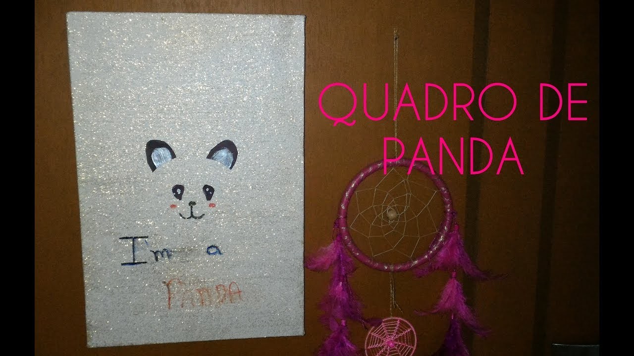 DIY - QUADRO PANDA - #PENSEIEFIZ - ♡ Por Julia Piveta