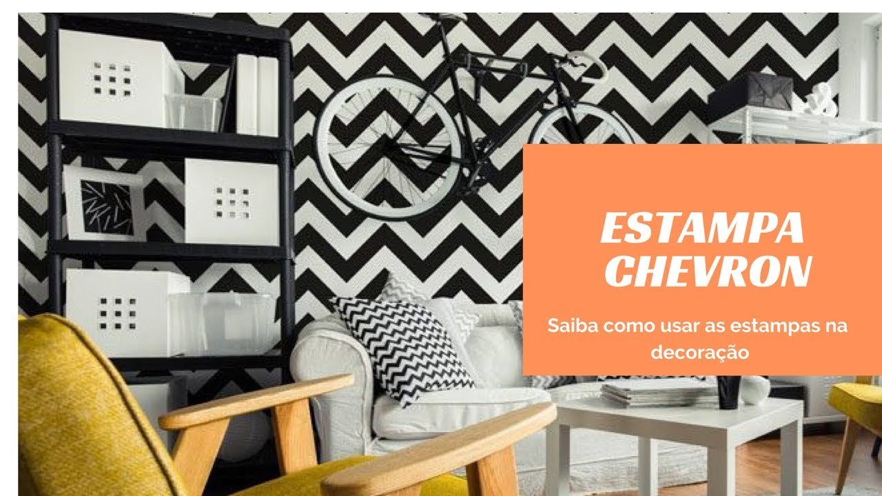 Estampa chevron na decoração