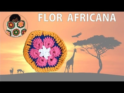 Flor de Crochê - Flor Africana