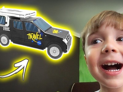 O CARRO DE PAPEL DO MAIKITO!! Motorhome de Brinquedo DIY - Daily Vlog em Familia
