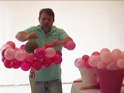 Passo a passo arranjo balões - Decoração com Balões
