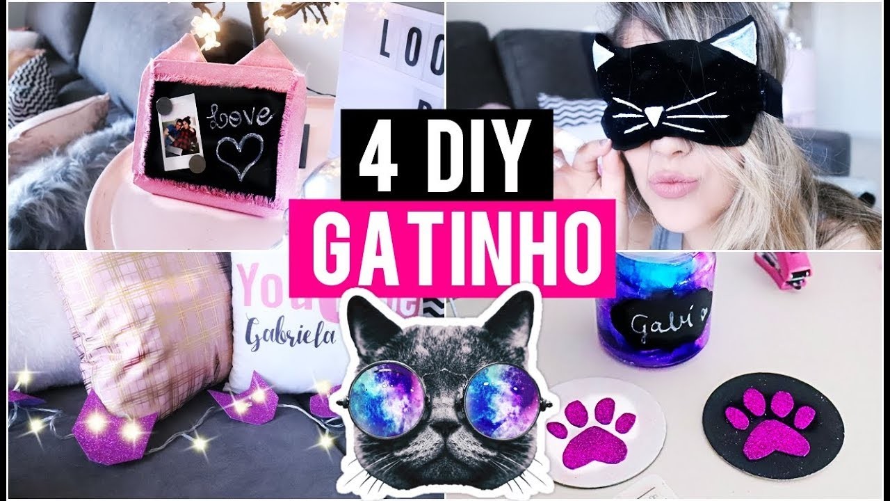 4 DIY INCRÍVEIS DE GATINHOS - Gabriela Capone #4em1