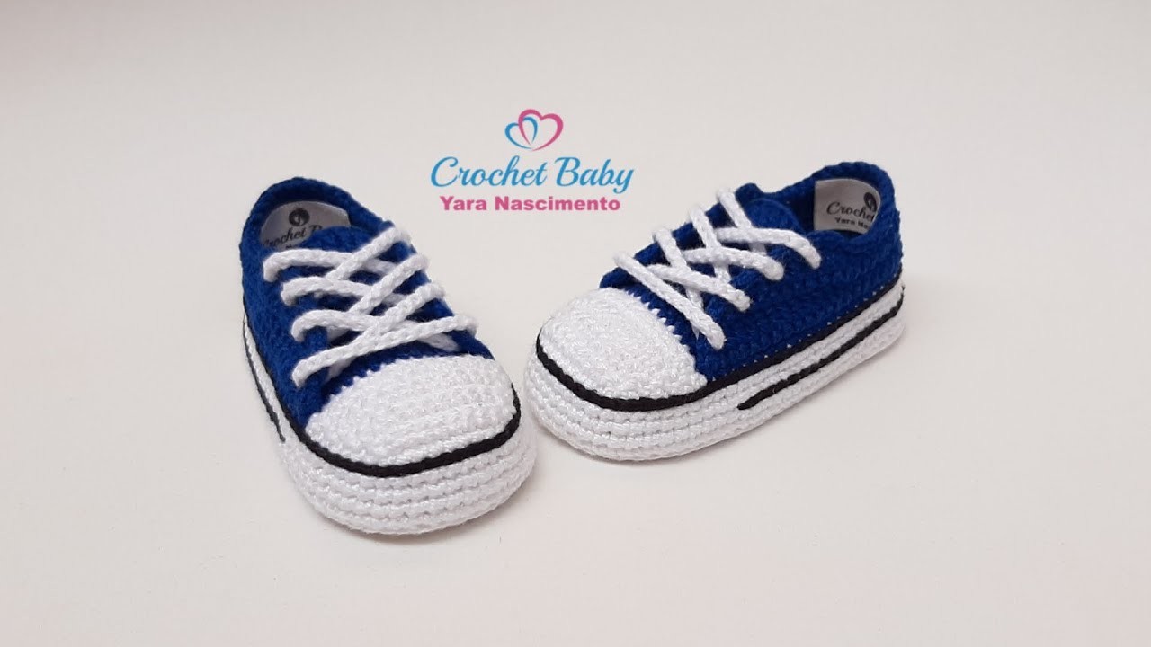 All Star de Crochê - Tamanho 09 cm - Crochet Baby Yara Nascimento PARTE 01