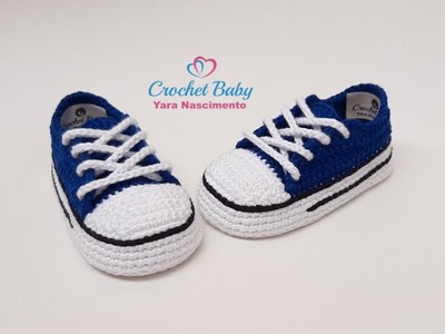 All Star de Crochê - Tamanho 09 cm - Crochet Baby Yara Nascimento PARTE 02