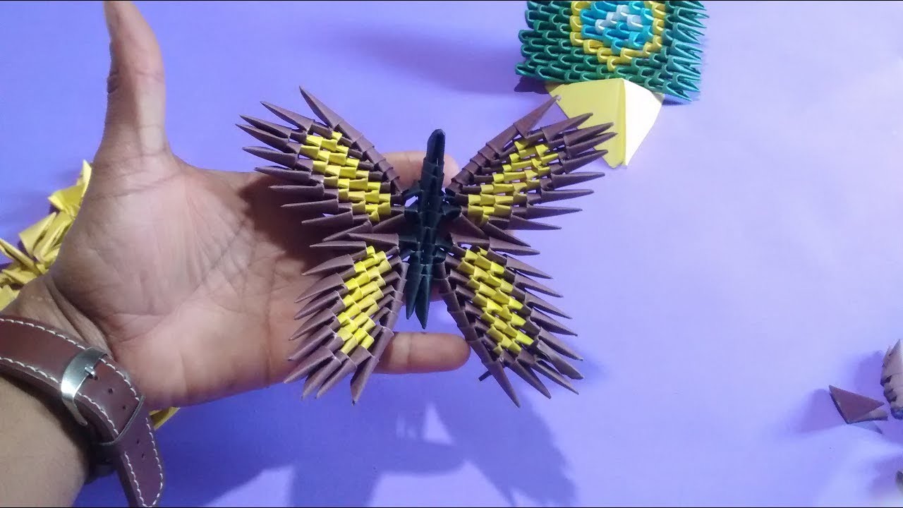 DIY Borboleta Origami 3D - Faça você mesmo - Brasil