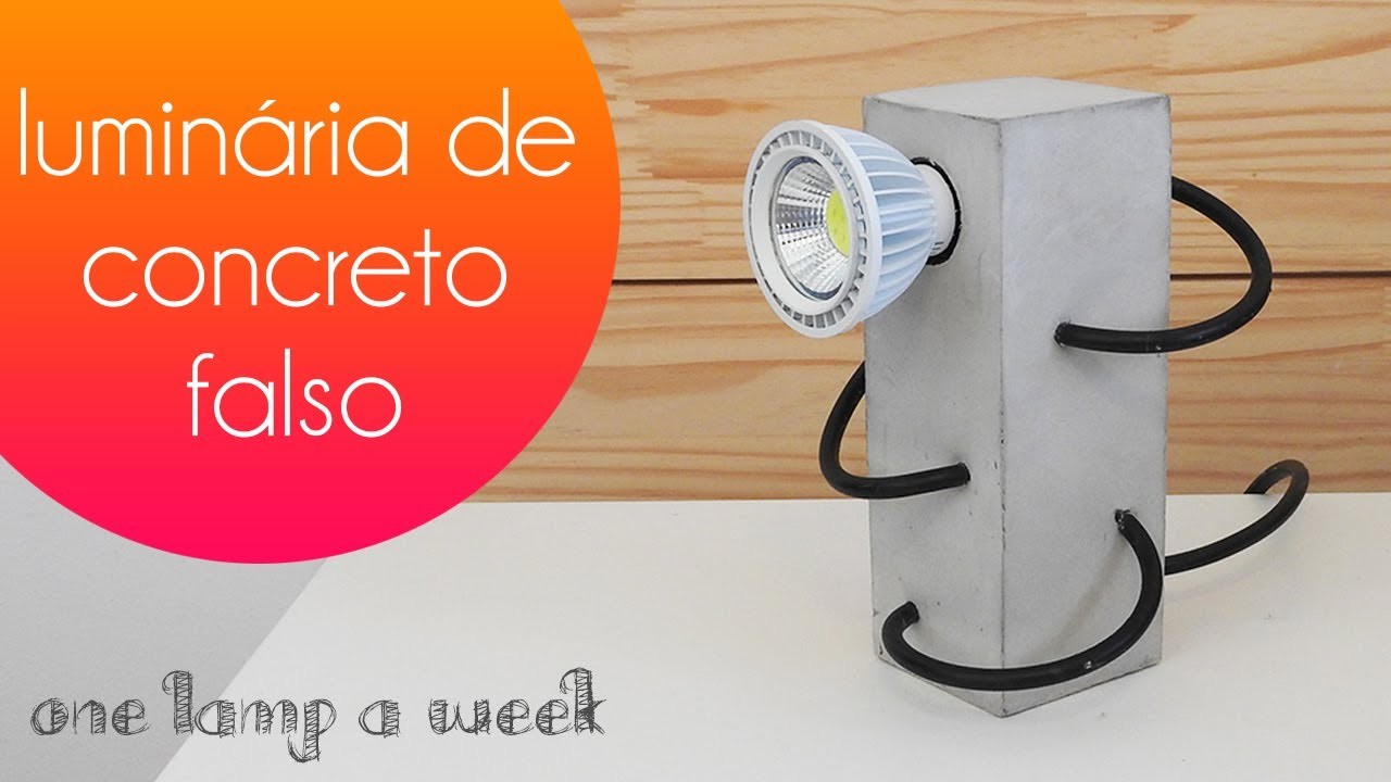 DIY luminária de concreto falso | one lamp a week #29