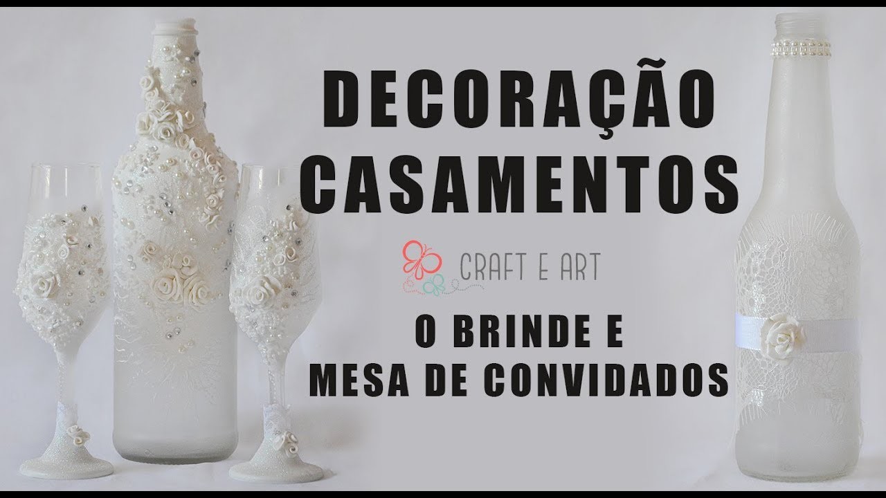 GARRAFA DECORADA CASAMENTO + TAÇAS DECORADAS :: CRAFT E ART