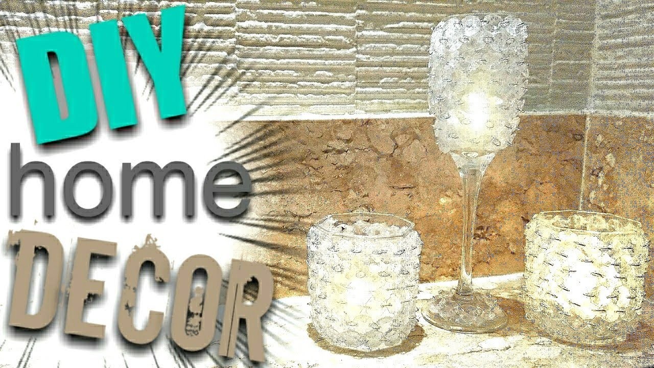 HOME DECOR ROOM DECOR - Como fazer castiçal de cristal estilo lustre usando copos e taças