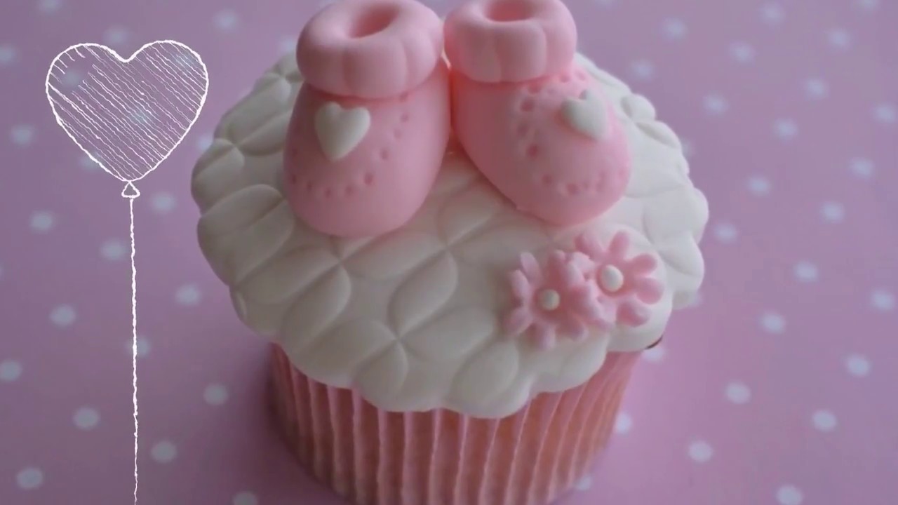 Sapatinhos de bebe decoração de cupcakes e bolos