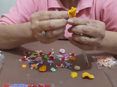 Aprenda fazer flor de biscuit com laço! Aula 1