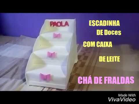 Artesanato com caixa de leite .