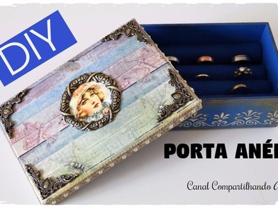 DIY CAIXA DE MDF DECORADA  - Porta Anéis - Artesanato do Compartilhando Arte