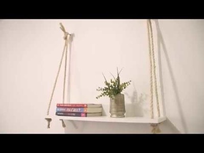 DIY – Crie prateleiras de corda para o quarto