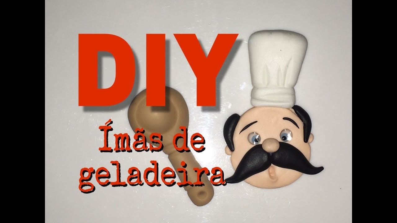 DIY Imãs Cozinheiro e Colher de pau - Neuma Gonçalves