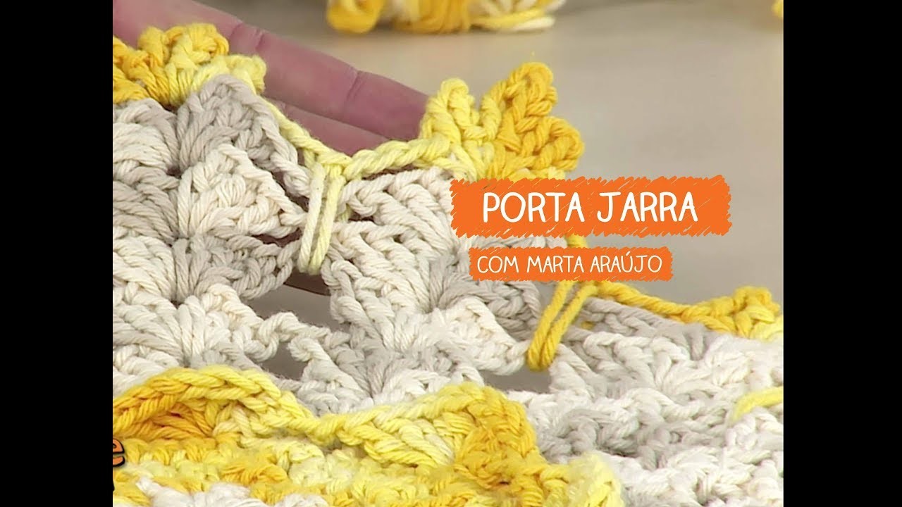 Porta Jarra em Crochê com Marta Araújo | Vitrine do Artesanato na TV - Rede Família