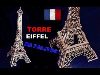 Presente Criativo Torre Eiffel de Palitos de Fósforo (como fazer) Maquete Artesanato